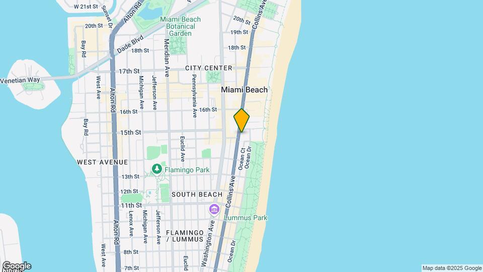 1437 Collins Ave Mapa y Detalles de la Ubicación