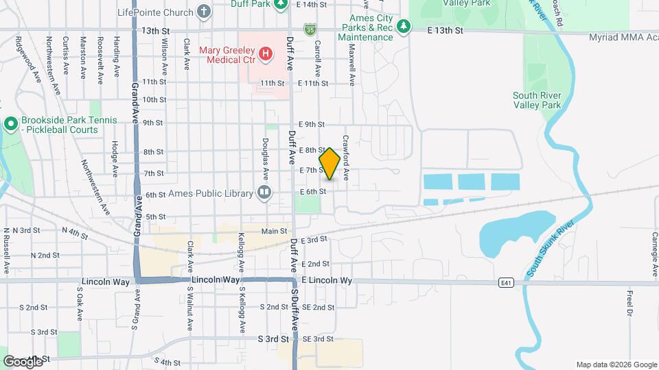 209 E 6th St Map and Location Details