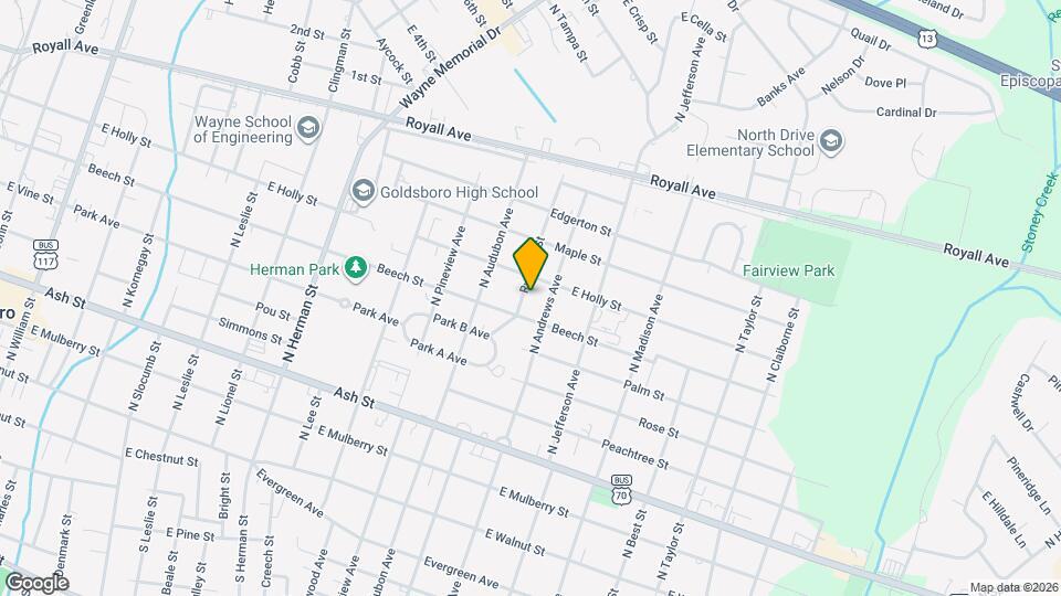 606 Rudolph St Map and Location Details