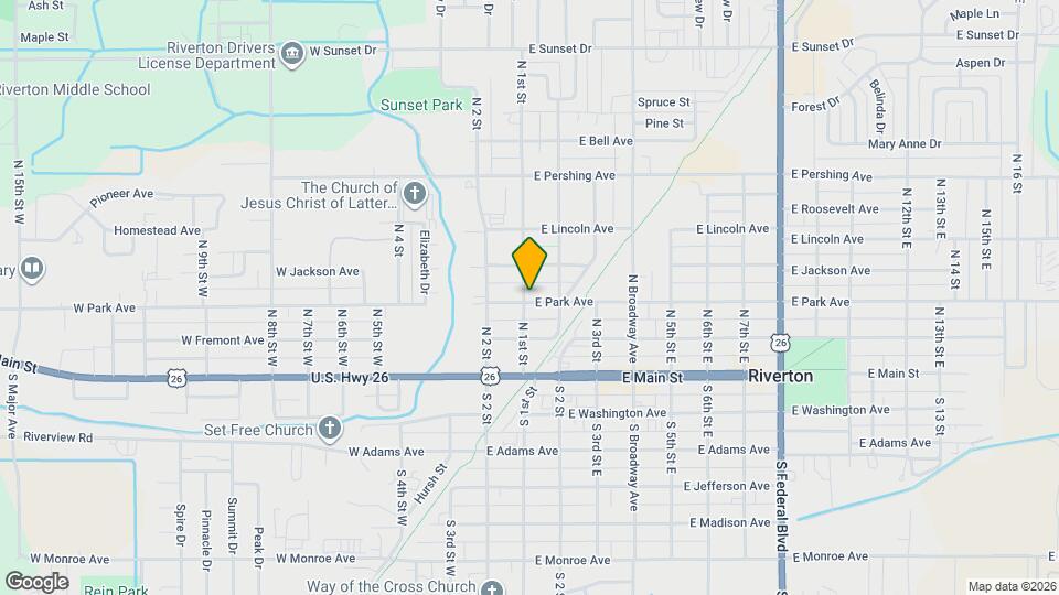 102 E Park Ave Map and Location Details