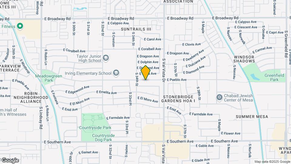3439 E Pueblo Ave Map and Location Details