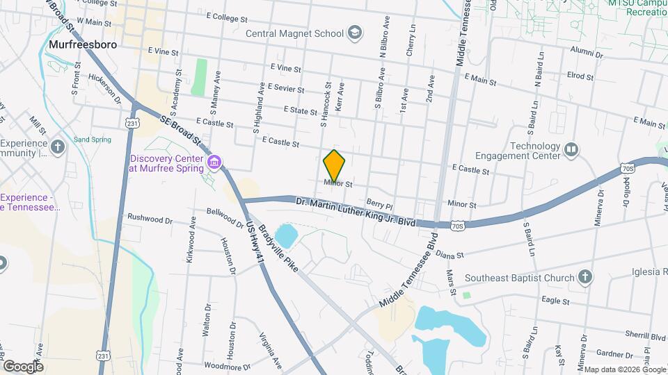 722 Minor St Map and Location Details