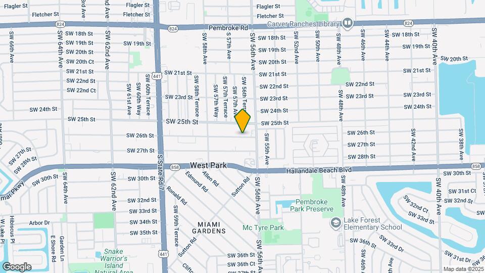 5625 SW 26th St Map and Location Details