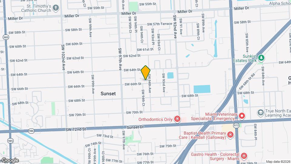 9421 SW 66th St Map and Location Details