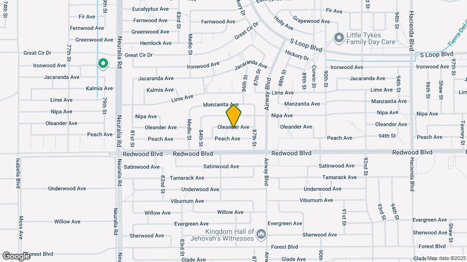 8570 Oleander Ave Mapa y Detalles de la Ubicación