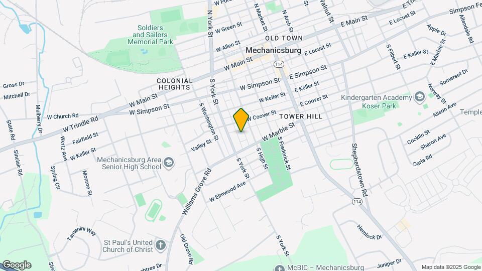 225 W Coover St Map and Location Details