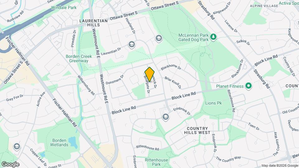 68 Briargate Dr Map and Location Details