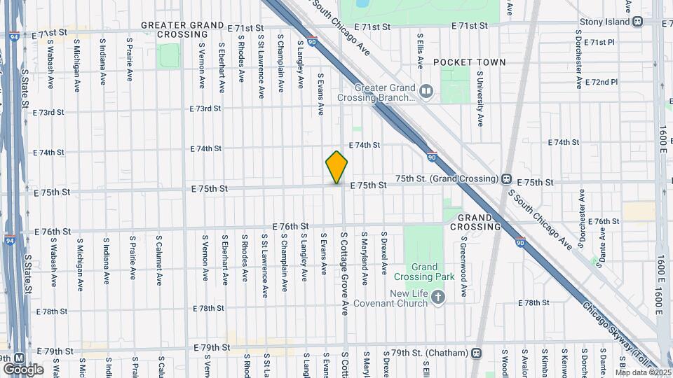 7500 S Cottage Grove Ave Map and Location Details