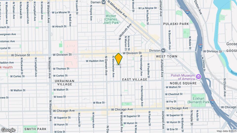 1100 N Wolcott Ave Map and Location Details