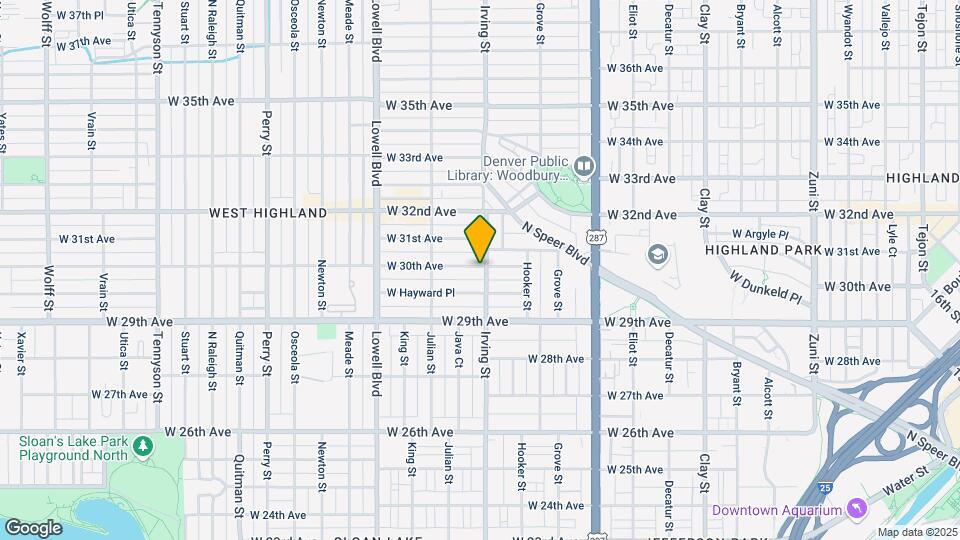 2945 Irving St Mapa y Detalles de la Ubicación