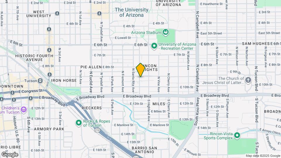 1302 E 9th St Map and Location Details