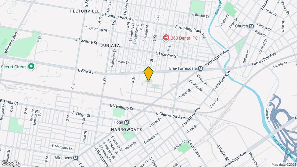 1320 Crease St Map and Location Details