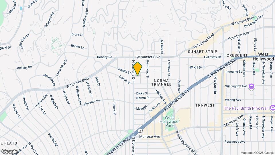 930 N Doheny Dr Map and Location Details