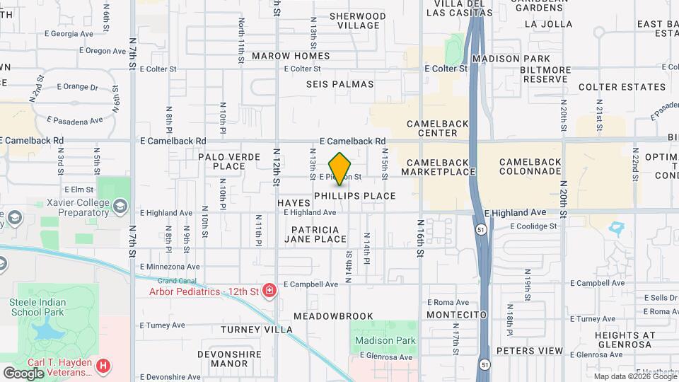 4736 N 14th St, Unit 4736 Condo Map and Location Details