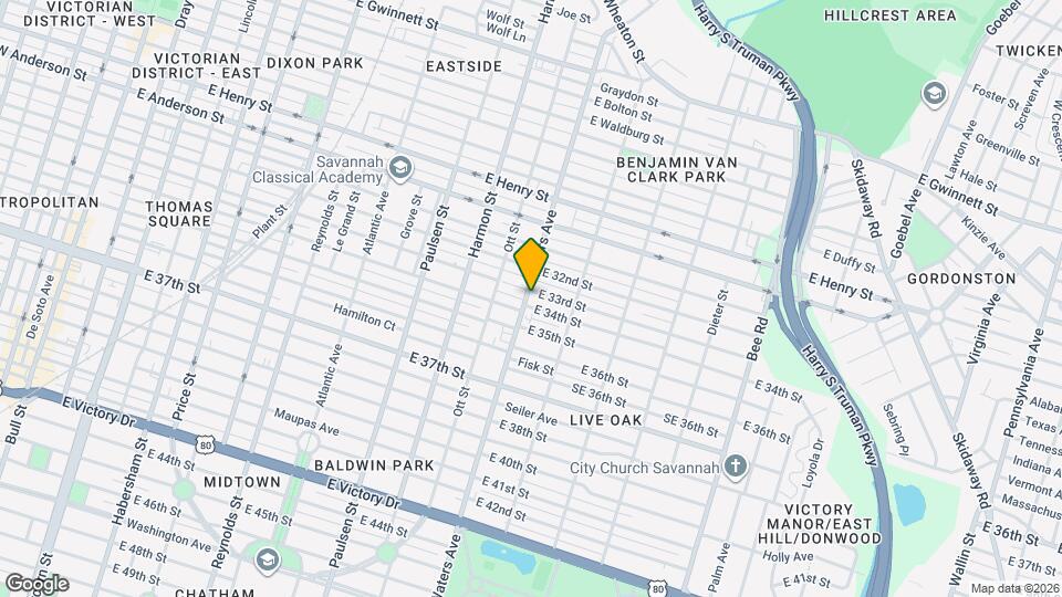 1103 E 33rd St Map and Location Details