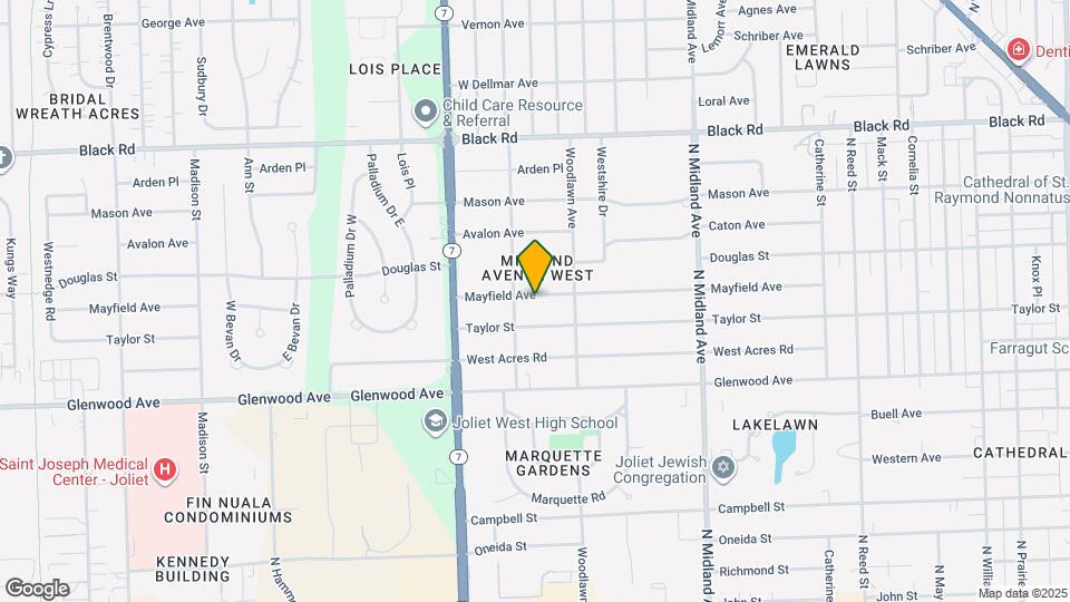 1616 Mayfield Ave Map and Location Details