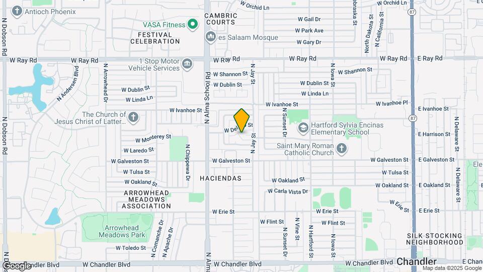 825 W Monterey Pl Map and Location Details
