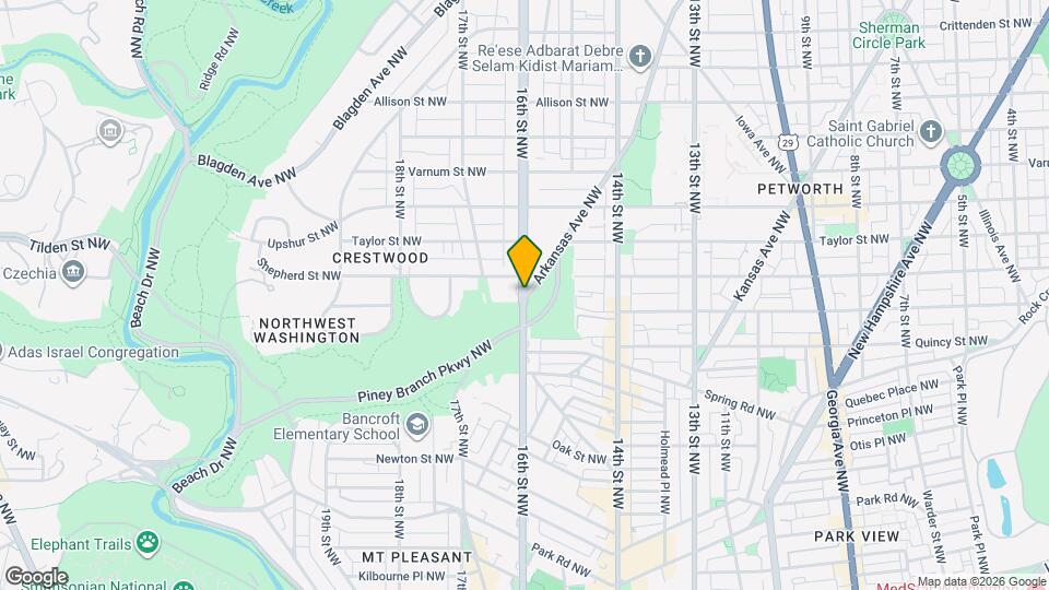 4000 Arkansas Ave NW Mapa y Detalles de la Ubicación