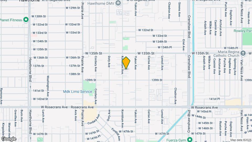 13706 Kornblum Ave Mapa y Detalles de la Ubicación