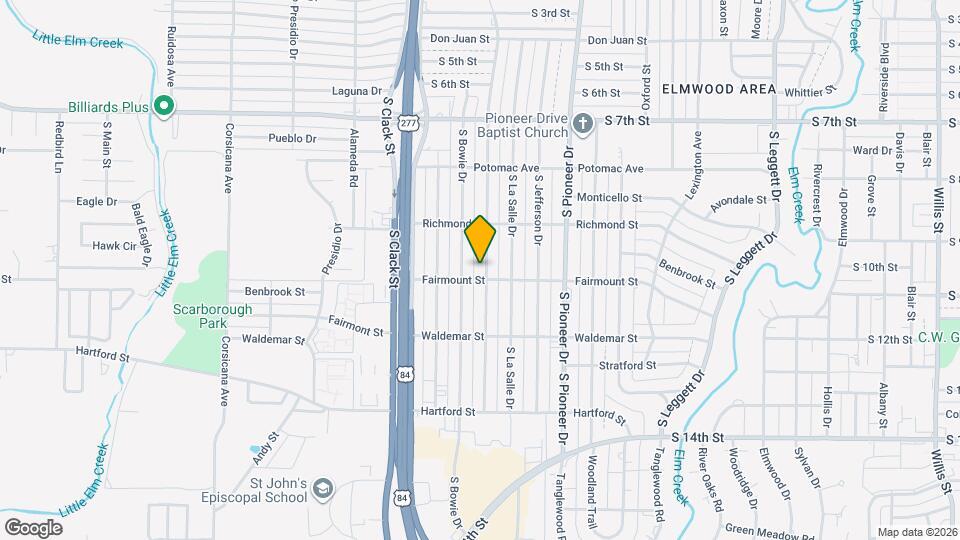 1134 S San Jose Dr Map and Location Details