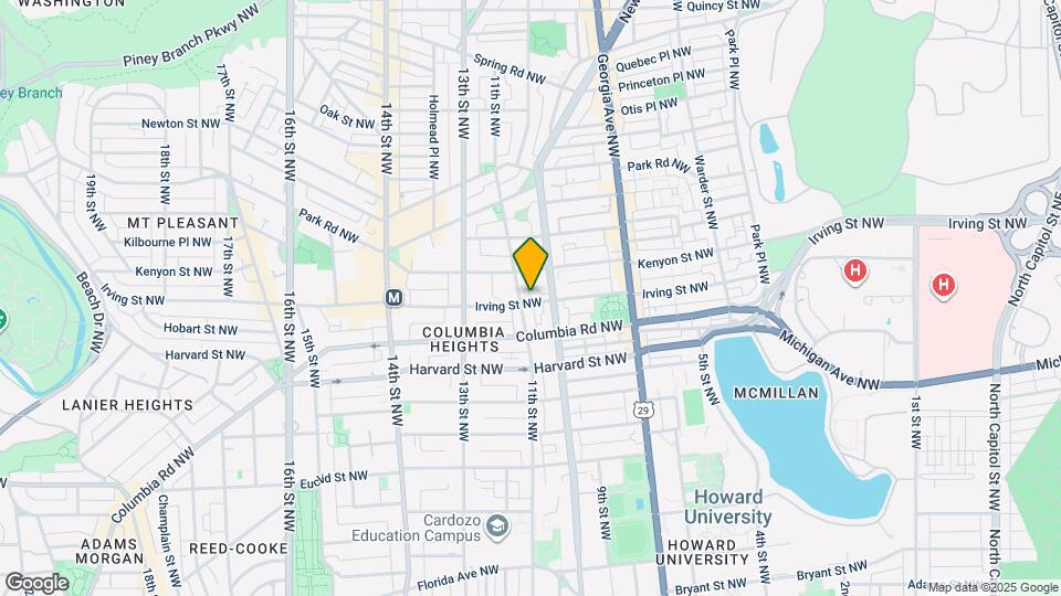 1023 Irving St NW, Unit 2 Map and Location Details