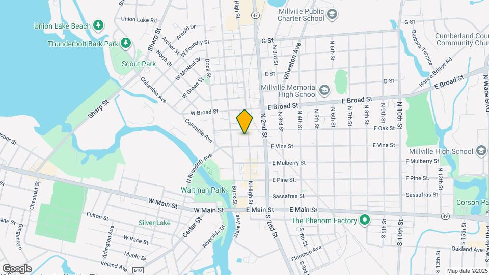 420 N High St Map and Location Details