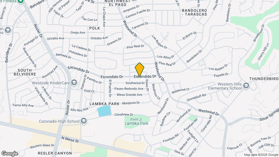 6613 Escondido Dr Map and Location Details