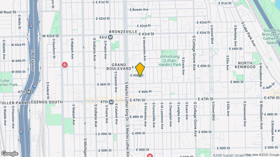 443-2 E 45th Pl, Unit Bronzeville Apartment Map and Location Details