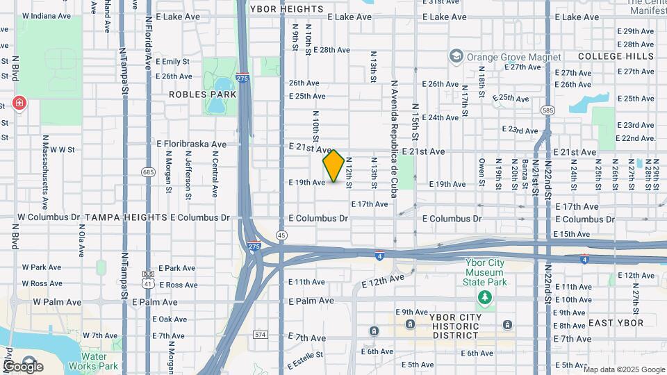 1017 E 19th Ave Map and Location Details
