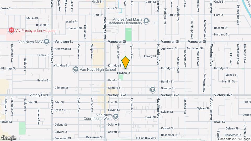 14329 Haynes St Map and Location Details