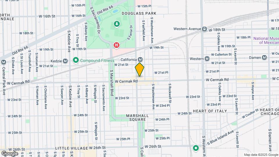 2750 W Cermak Rd Map and Location Details