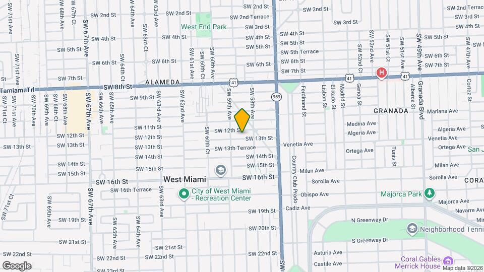 5841 SW 13th St Map and Location Details