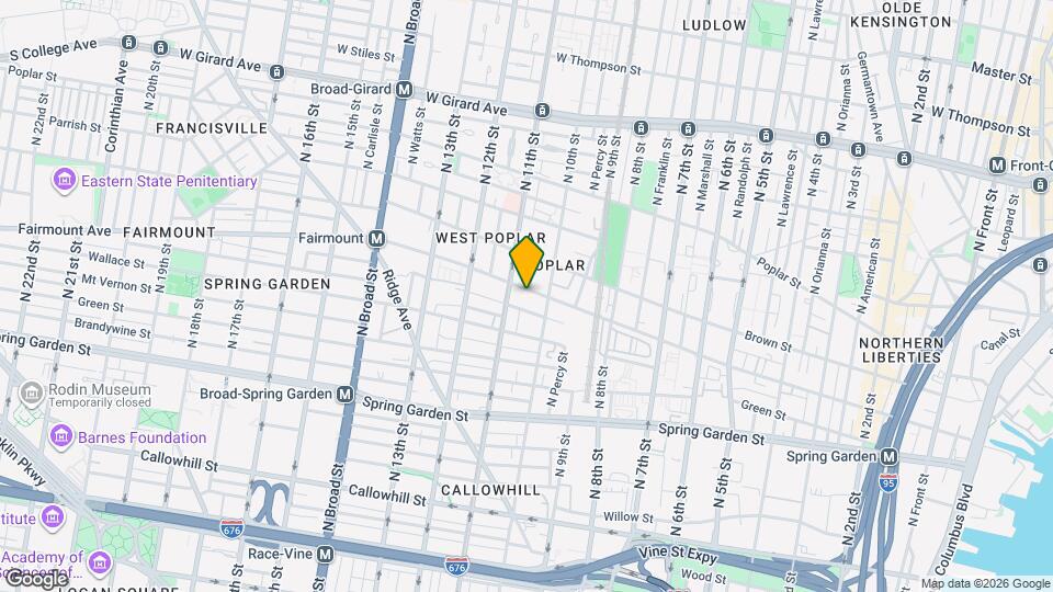 1022 Fairmount Ave Map and Location Details