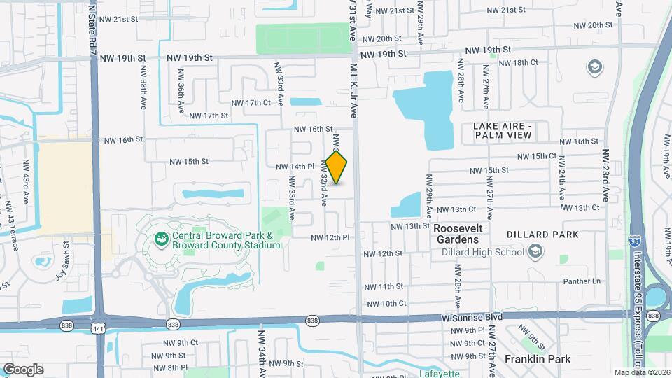 3170 NW 14th Ct Map and Location Details