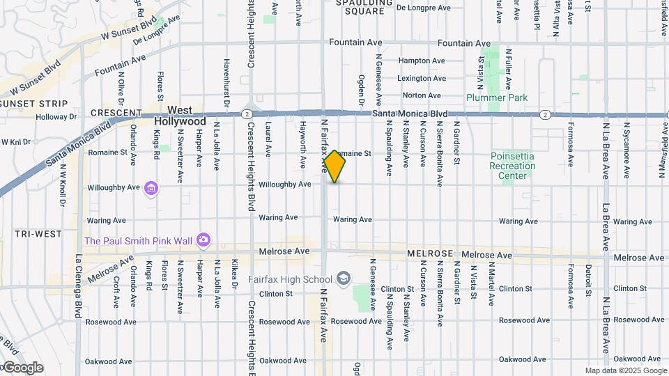 859 N Orange Grove Ave Map and Location Details