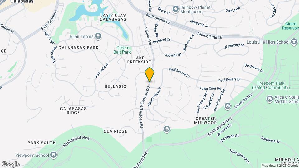 3889 Old Topanga Canyon Rd Map and Location Details