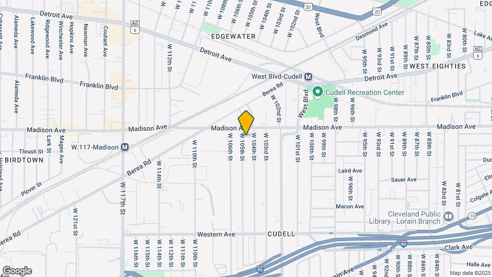 2023 W 105th St Map and Location Details