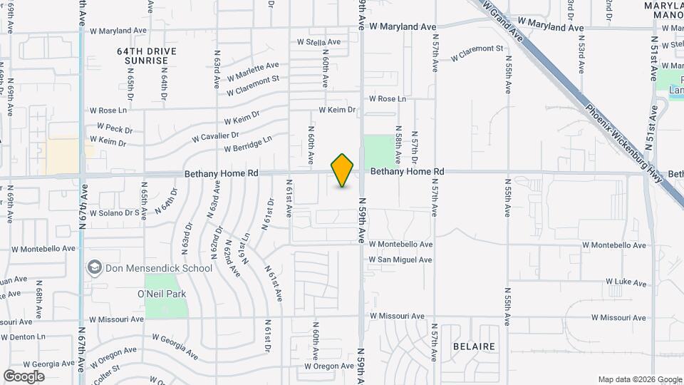 5827 N 59th Dr Map and Location Details