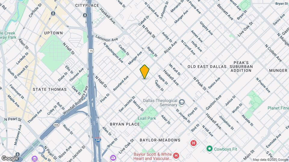 3805 San Jacinto St Map and Location Details