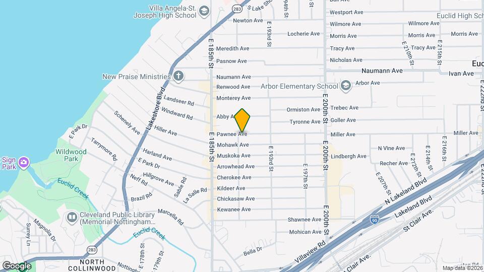 18806 Pawnee Ave Map and Location Details