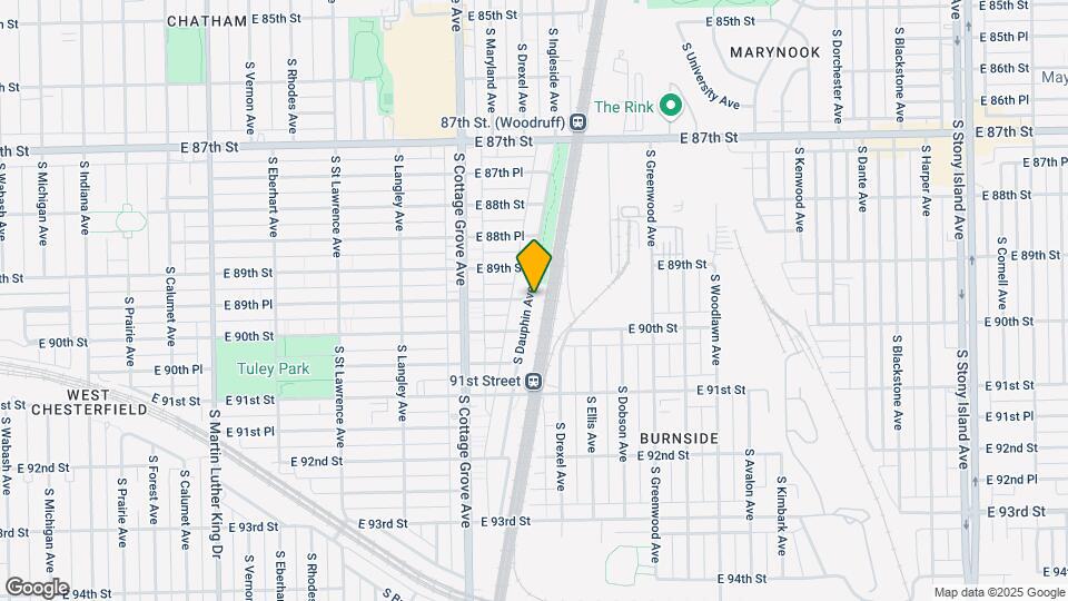 8927 S Dauphin Ave Map and Location Details