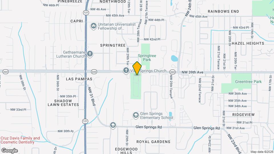 3810 NW 28th Terrace Map and Location Details