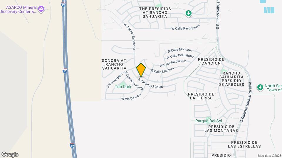 14361 S Camino El Galan Map and Location Details