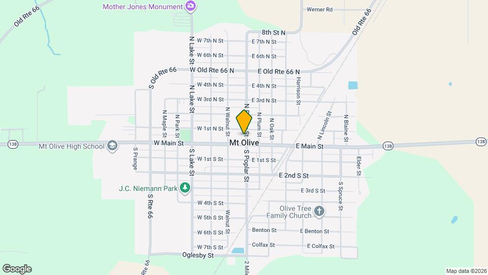 111 N Poplar St, Unit 1 Map and Location Details