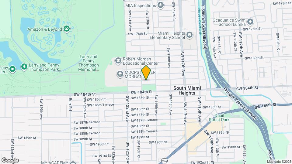 11950 SW 182nd Terrace Map and Location Details
