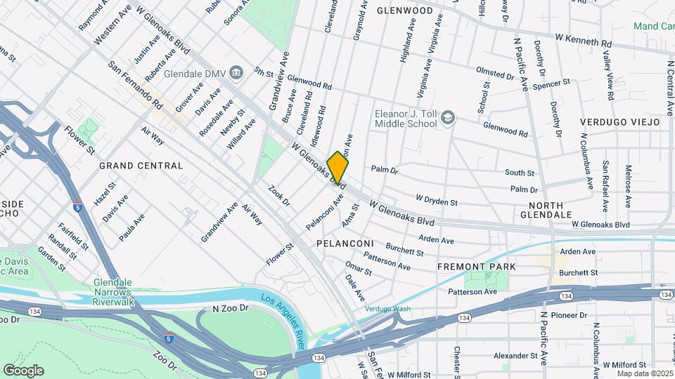 952-954 W Glenoaks Blvd Map and Location Details