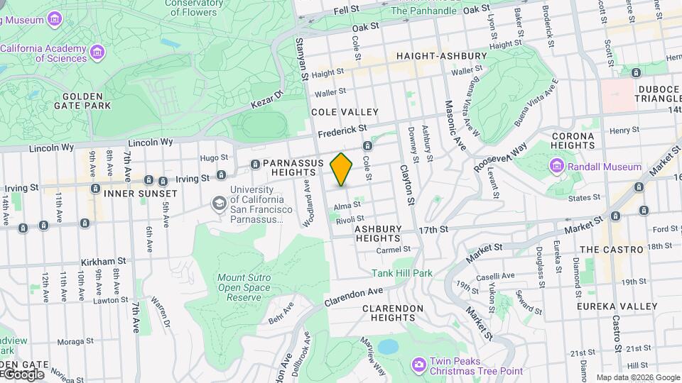 209 Grattan St Map and Location Details