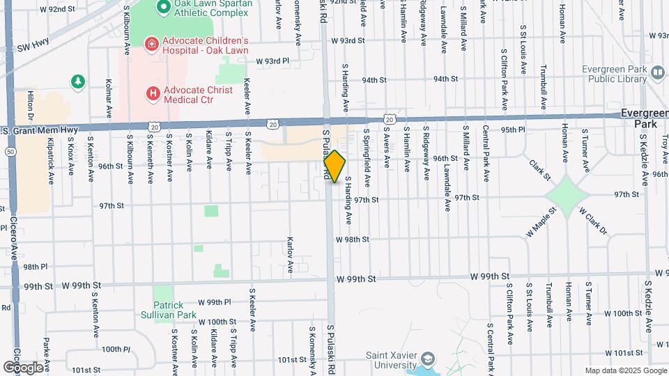9645 S Pulaski Rd Map and Location Details
