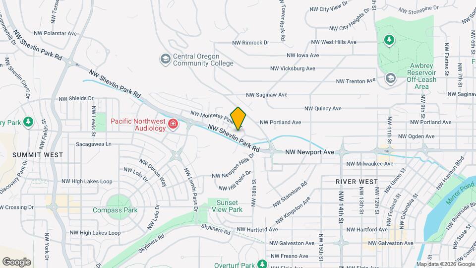 1856 NW Shevlin Park Rd Map and Location Details