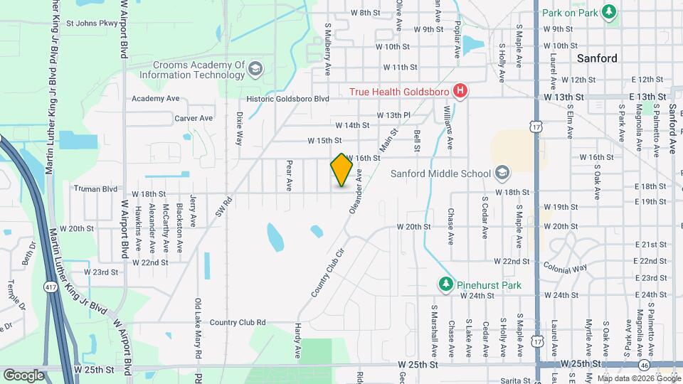 1540 W 18th St Map and Location Details